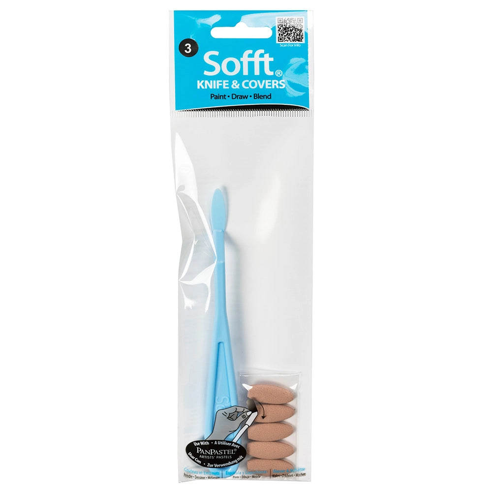 PanPastel Sofft Tools Set for Pastels No. 3 - Oval Covers & Knife