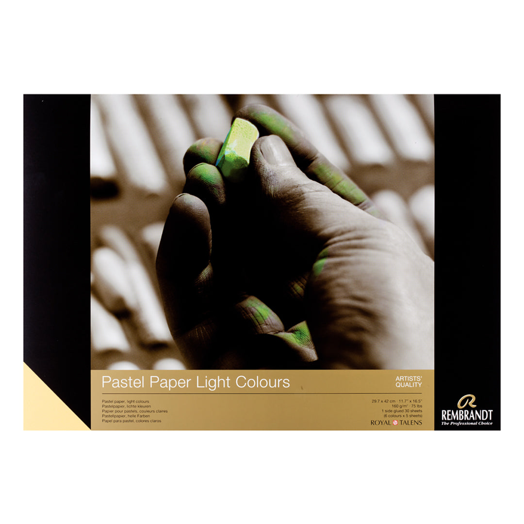Rembrandt Pastel Paper, Light Colours, 30 sheets, 160 gsm