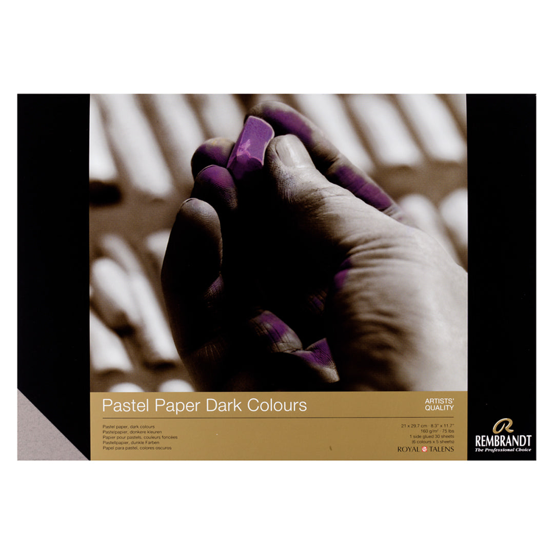 Rembrandt Pastel Paper, Dark Colours, 30 sheets, 160 gsm