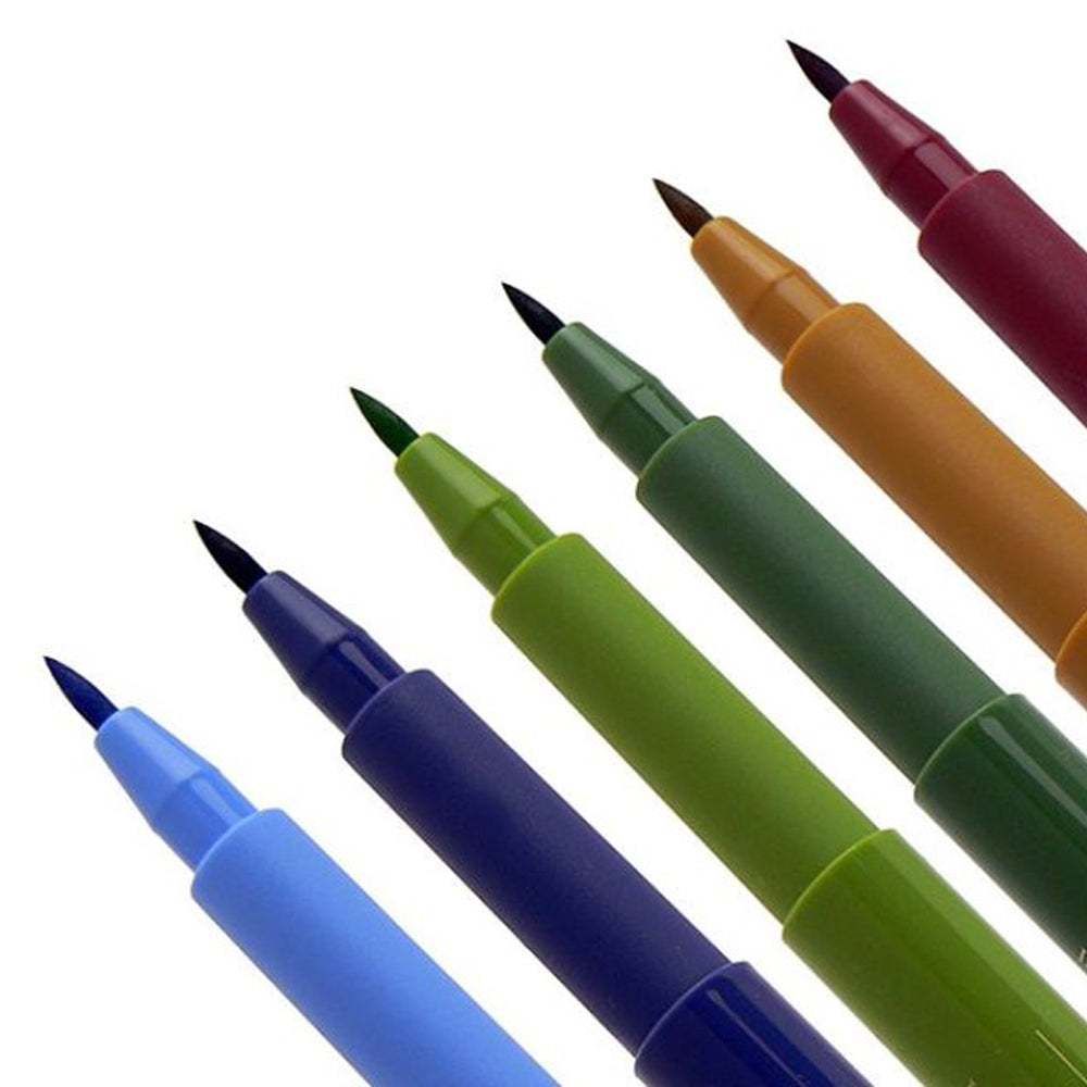 Faber-Castell Pitt Artist India Ink Brush Pen Landscape Set, 6 pcs., various colours