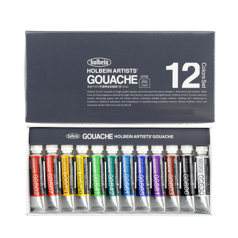 Holbein Artists’ Gouache Set, 12x5 ml