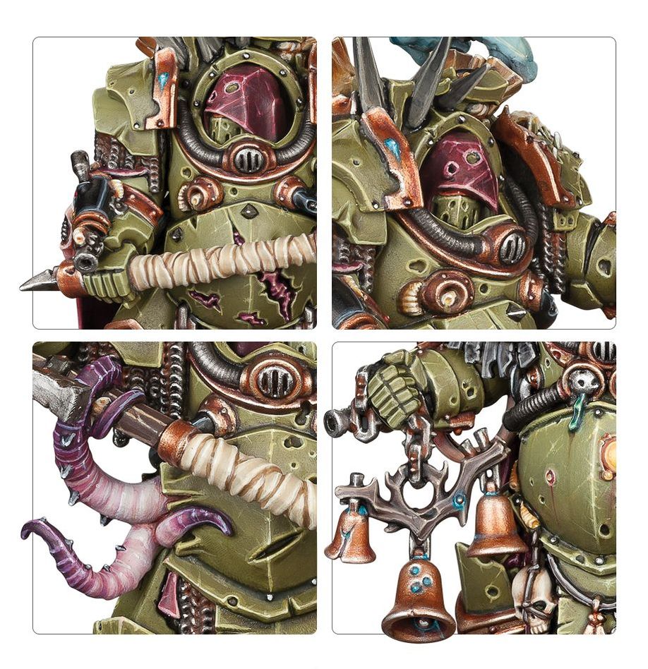 Warhammer 40,000 Death Guard: Deathshroud Bodyguard Miniatures Set