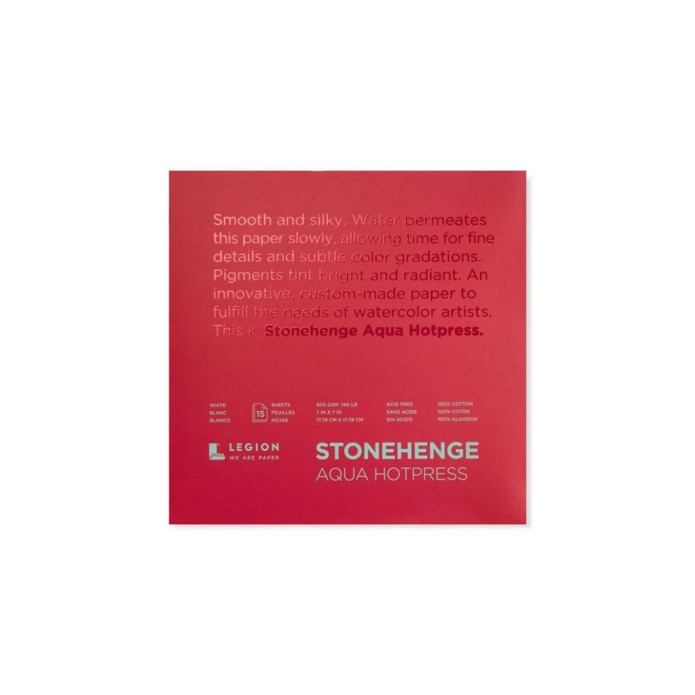 Stonehenge Aqua White watercolour paper, 15 sheets, 300 gsm