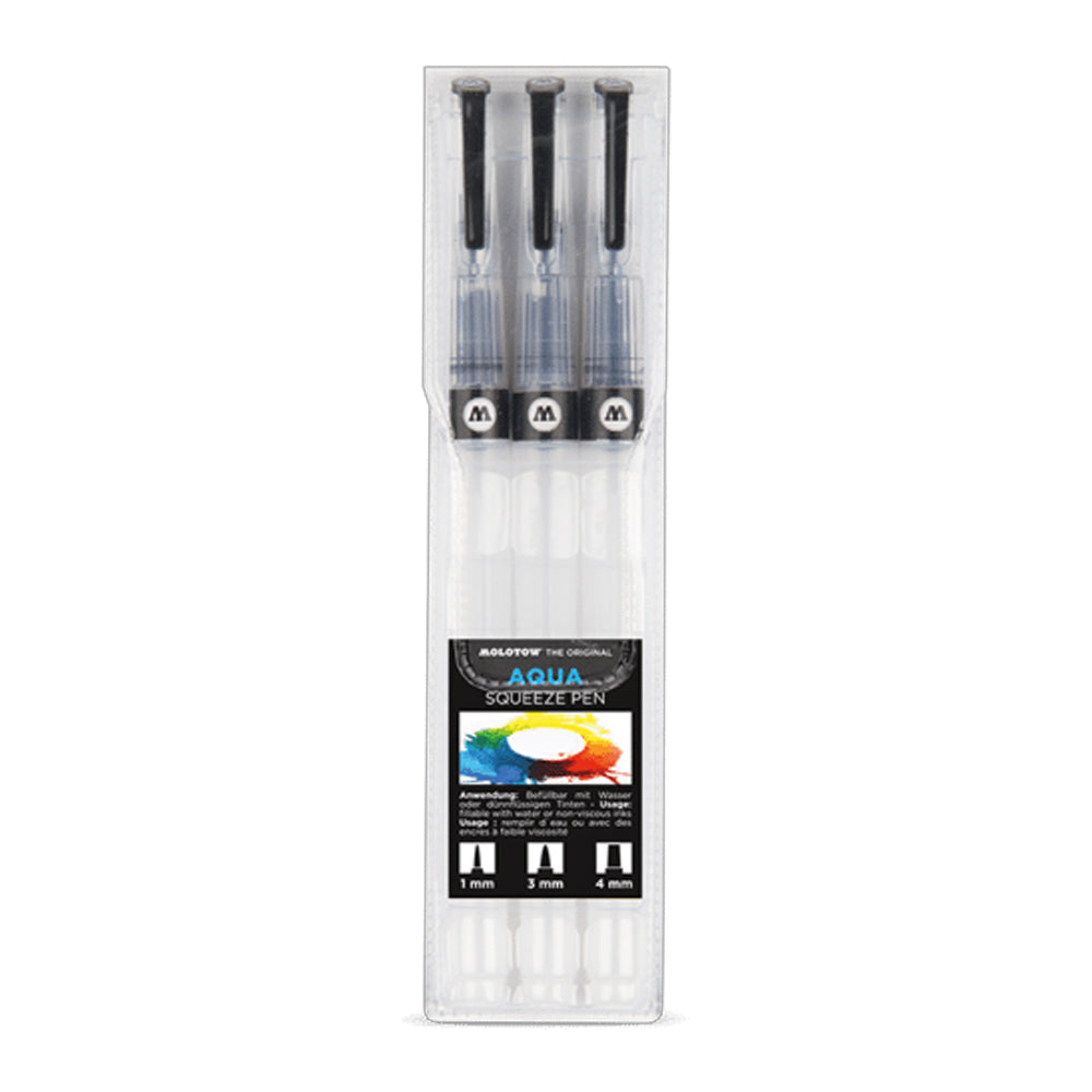 Molotow Aqua Squeeze Pens Basic Set, 3 pcs.