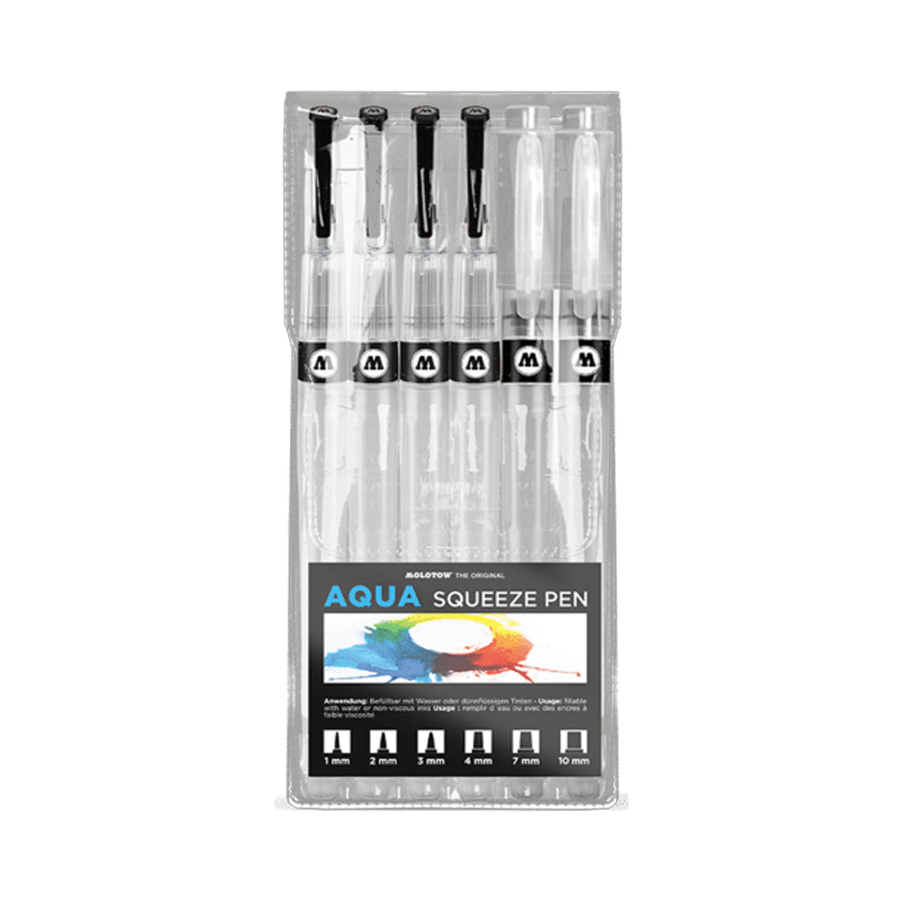 Molotow Aqua Squeeze Pens Basic Set, 6 pcs.