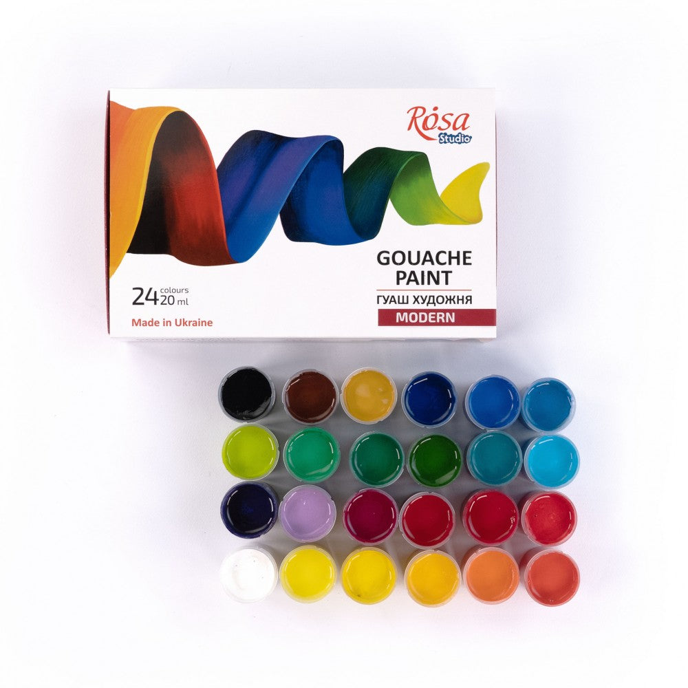 ROSA Studio Modern Gouache Paint Set, 24x20 ml