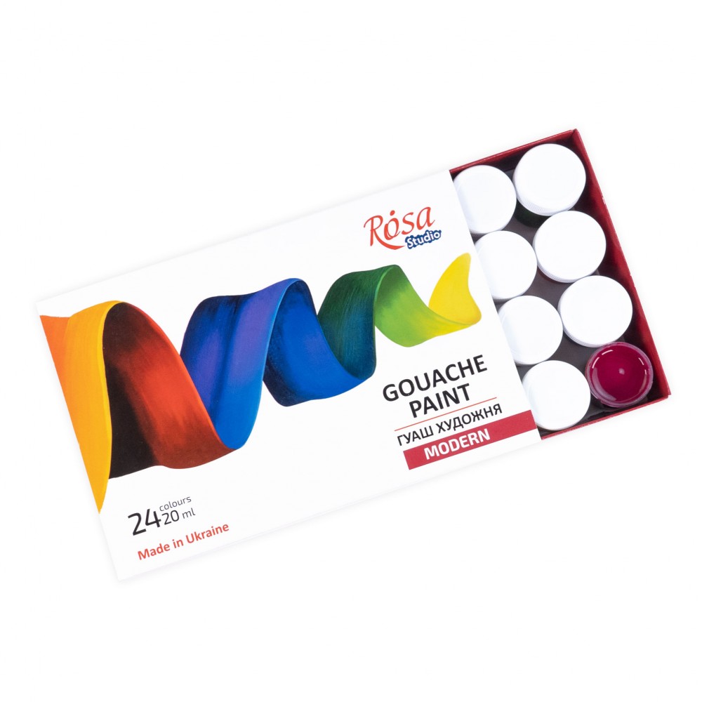 ROSA Studio Modern Gouache Paint Set, 24x20 ml
