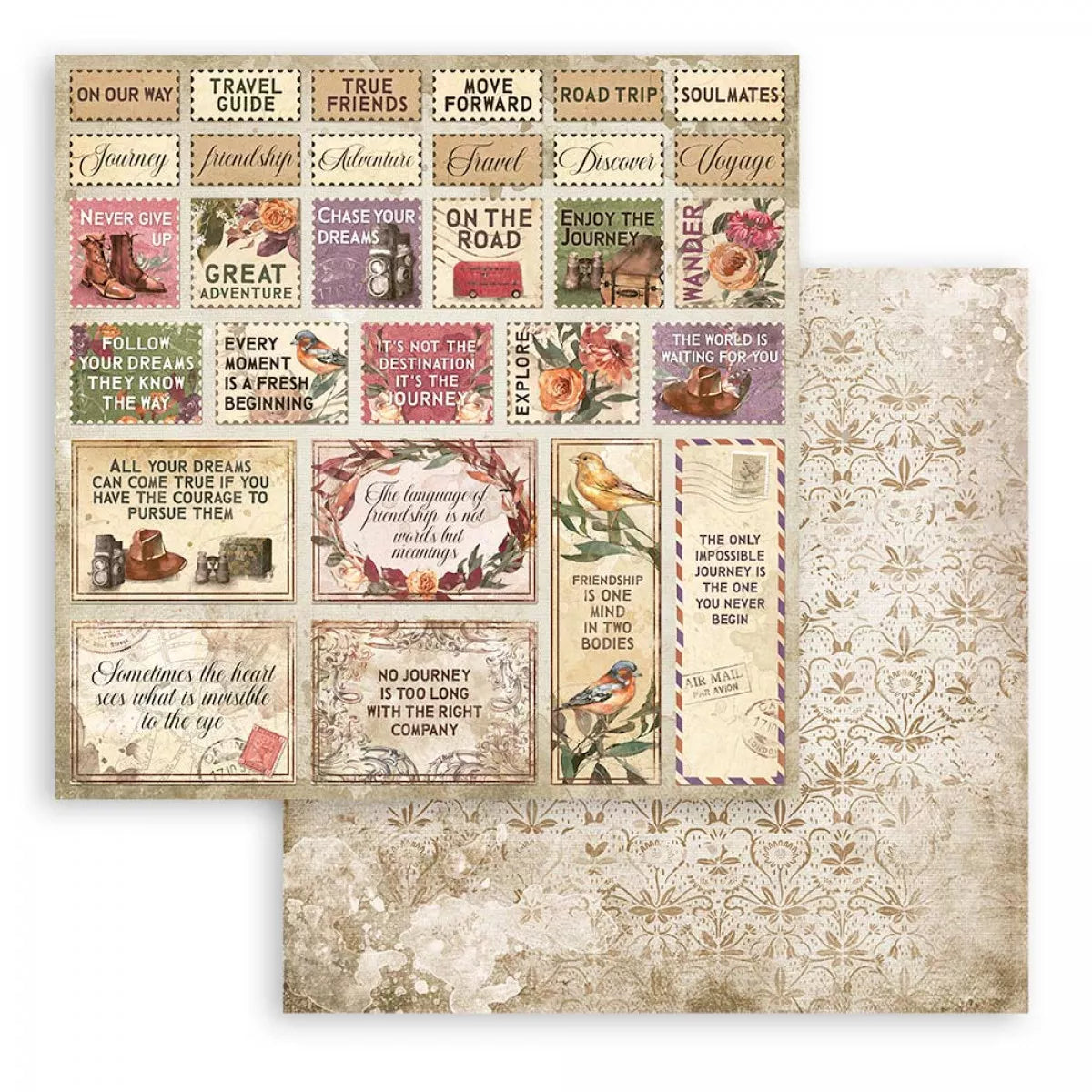 Stamperia Double-Sided Scrapbooking Paper Set - Our Way, 10 units