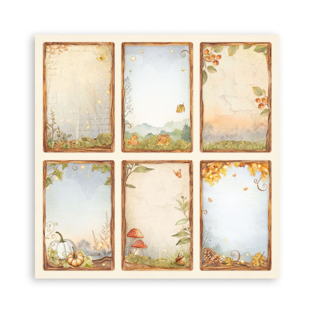 Stamperia Single-Sided Scrapbooking Paper Set - Whispering Woods, 22 units