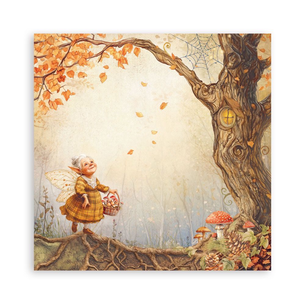 Stamperia Single-Sided Scrapbooking Paper Set - Whispering Woods, 22 units