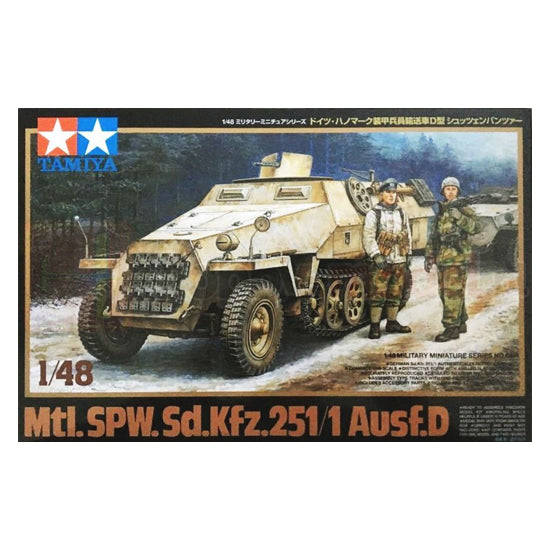 Tamiya 1:48 Sd.Kfz. 251/1 Ausf.D Halftrack Scale Model Kit, 1:48