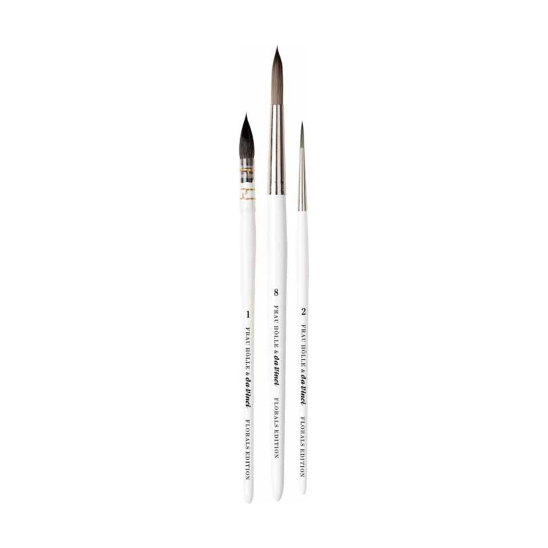 Da Vinci Florals Watercolour Brushes Set, 3 pcs.