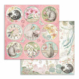 Stamperia Double-Sided Scrapbooking Paper Set - Orchids and Cats, 10 units