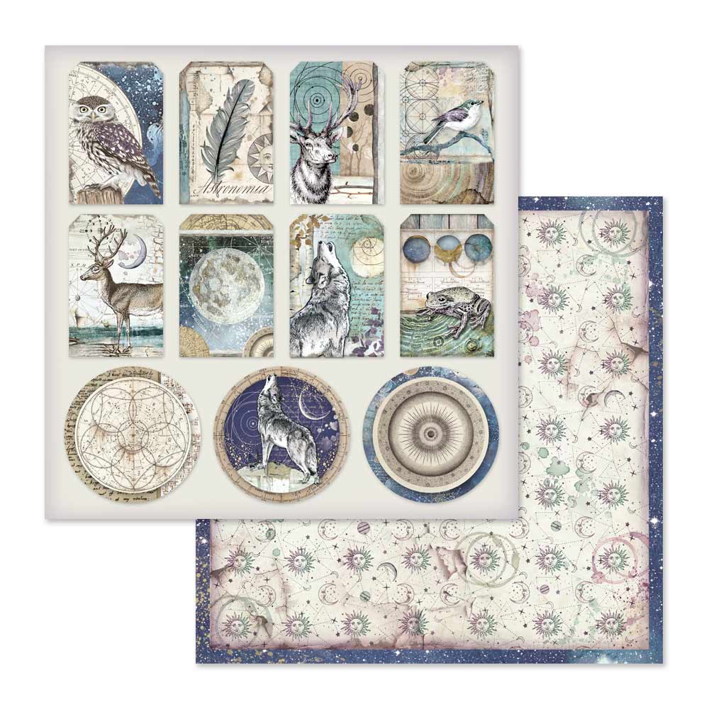 Stamperia Double-Sided Scrapbooking Paper Set - Cosmos, 10 units