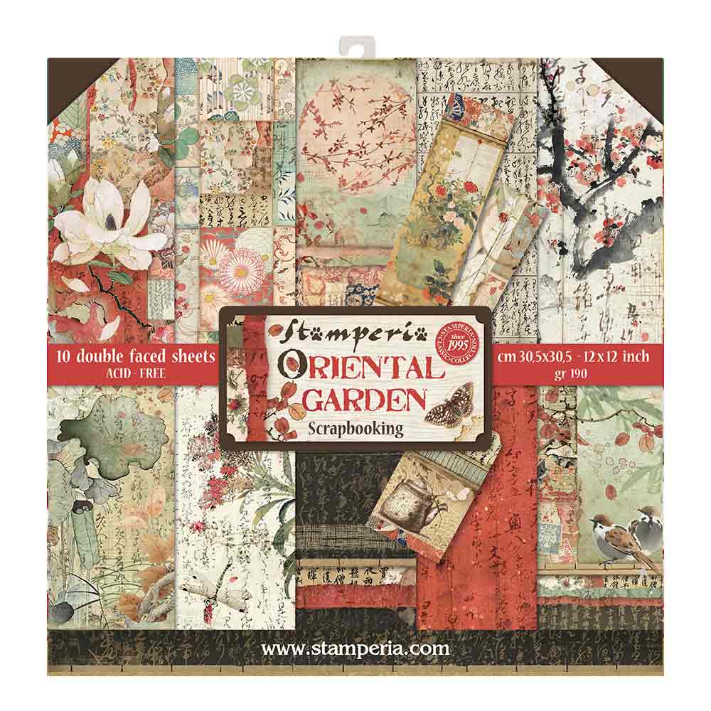 Stamperia Double-Sided Scrapbooking Paper Set - Oriental Garden, 10 units