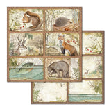 Stamperia Double-Sided Scrapbooking Paper Set - Forest, 10 units