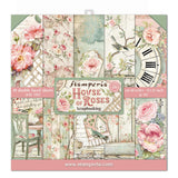 Stamperia Double-Sided Scrapbooking Paper Set - House of Roses, 10 units