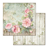 Stamperia Double-Sided Scrapbooking Paper Set - House of Roses, 10 units