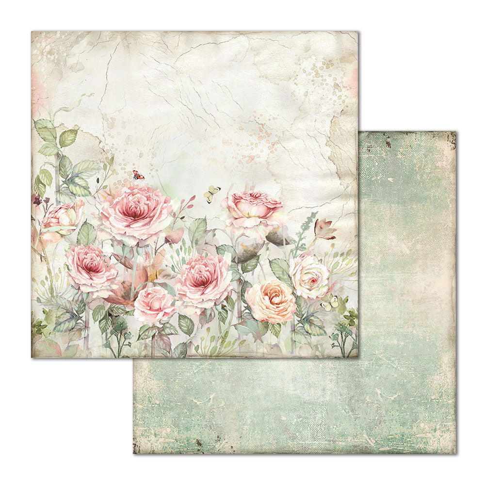 Stamperia Double-Sided Scrapbooking Paper Set - House of Roses, 10 units