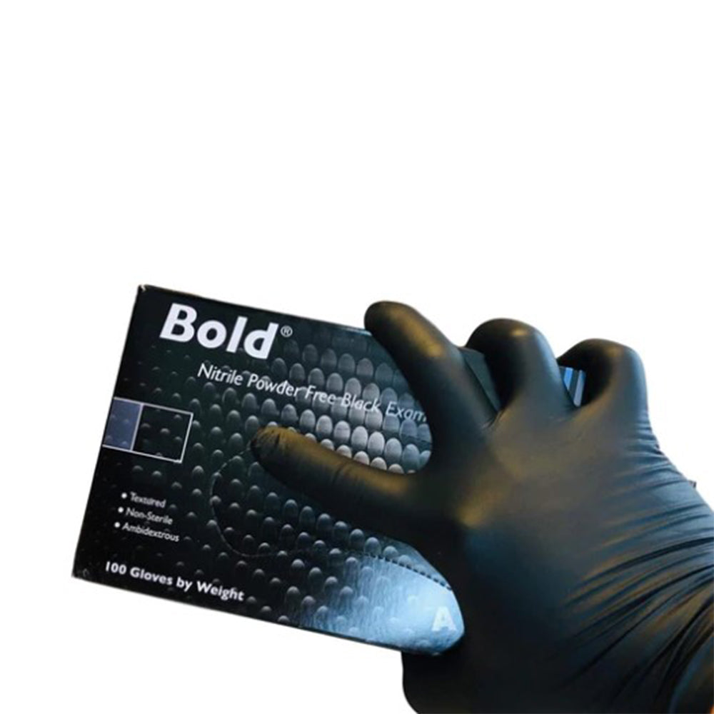 Aurelia Bold Nitrile Powder Free Black Disposable Gloves