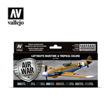 Vallejo RLM III Luftwaffe Maritime &amp; Tropical Colors Paint Set, 8x17 ml