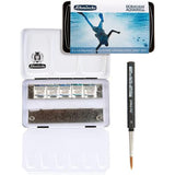 Schmincke Horadam Super Granulation Deep Sea Watercolor Set, 5 Colours, ½ + Brush