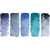 Schmincke Horadam Super Granulation Deep Sea Watercolor Set, 5 Colours, ½ + Brush