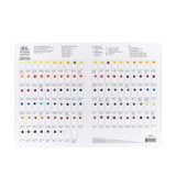 Winsor & Newton Professional Watercolour Dot Card Colour Chart, 109 colours