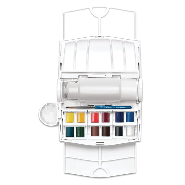 Winsor & Newton Cotman Field Plus Travel Set, 12 Half-Pans