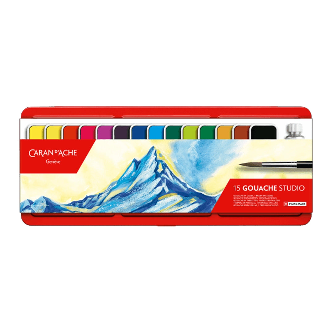 Caran d'Ache Studio Gouache Set of 15 Colors