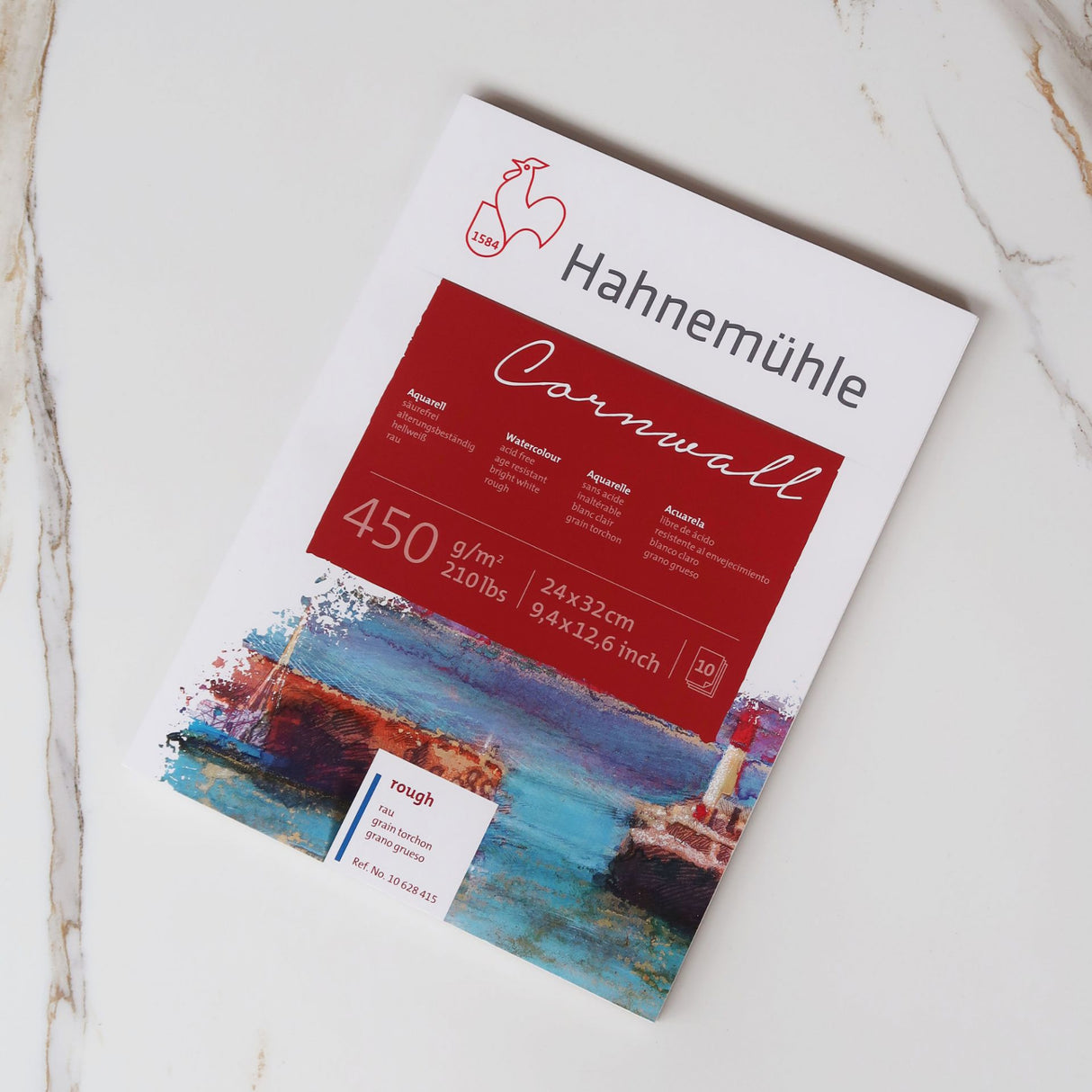 Hahnemühle Cornwall Watercolour Paper Block, 10 Sheets, 450 gsm