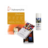 Pastel Drawing Kit - pastels, paper + fixative