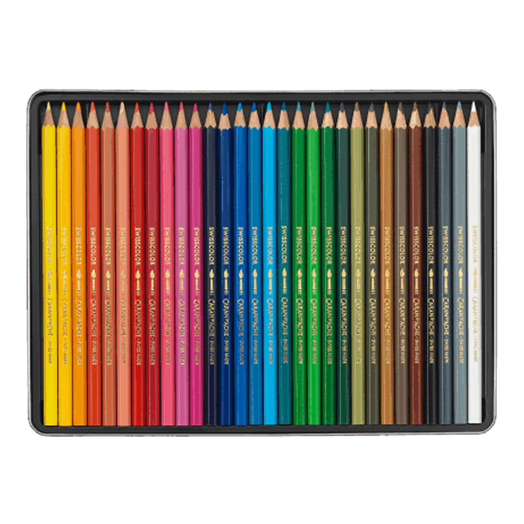 Caran d'Ache Swisscolor Aquarelle Colored Pencils Set of 30