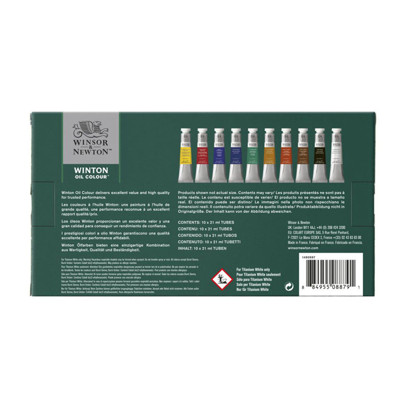 Winsor & Newton Winton Oil Paint Set, 10x21 ml