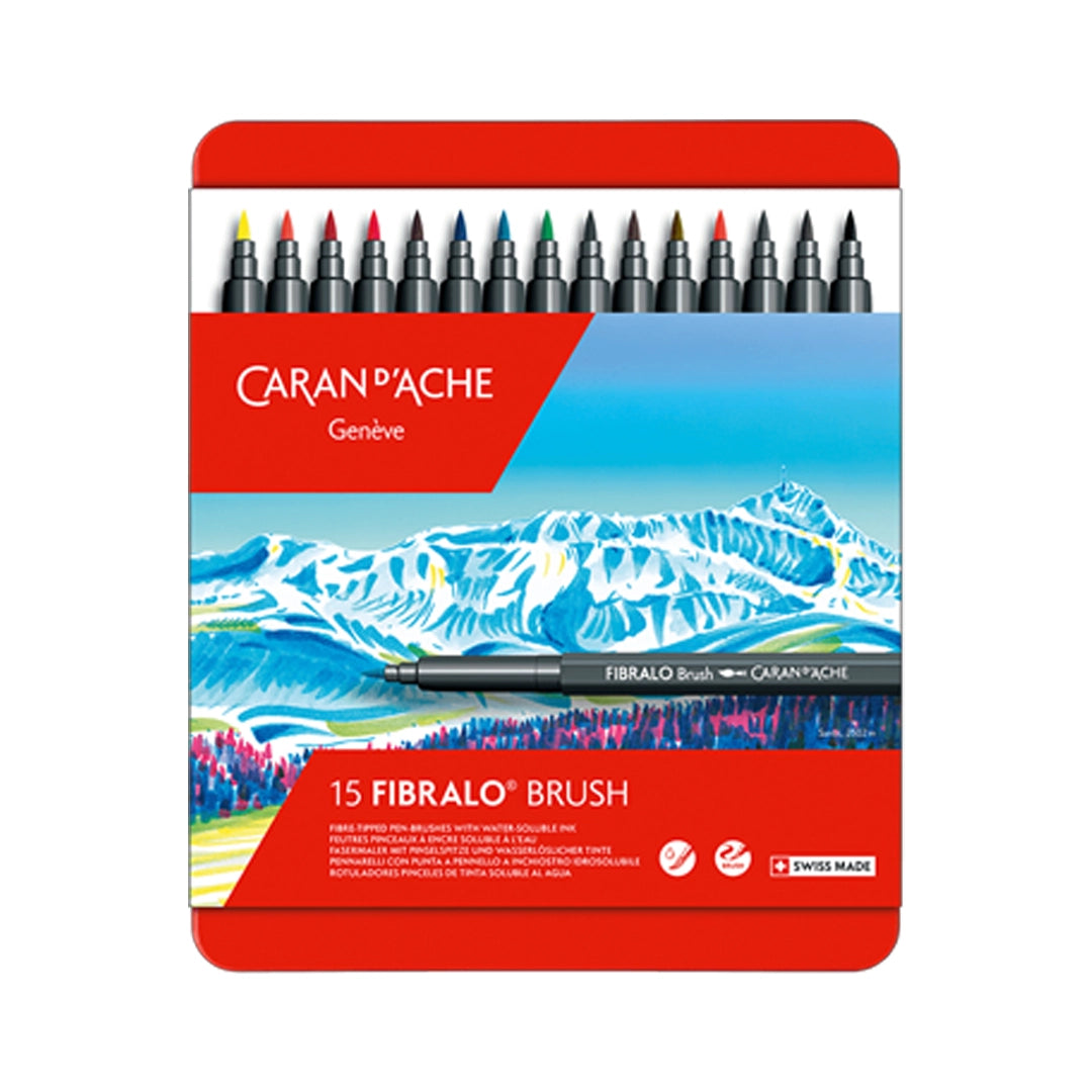 Caran d'Ache FIBRALO™ Brush Pens Set of 15