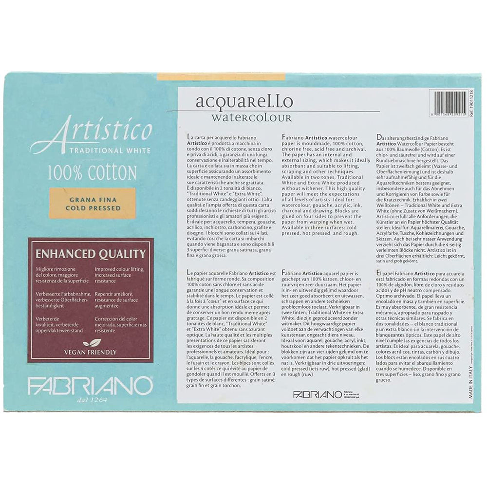 Fabriano Artistico Watercolour Paper Block, 300 gsm