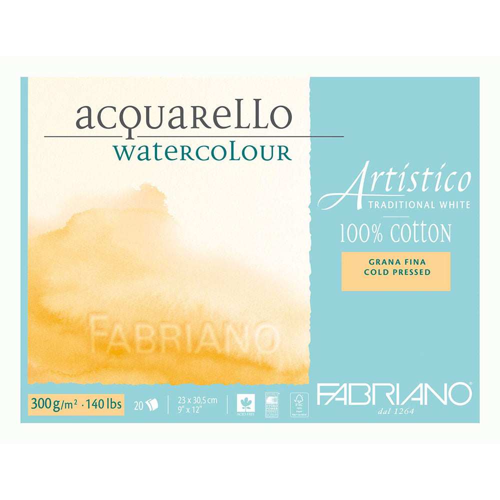 Fabriano Artistico Watercolour Paper Block, 300 gsm