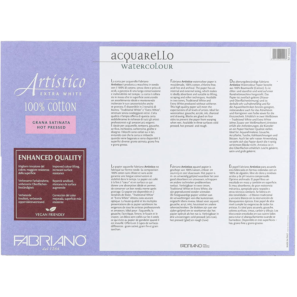 Fabriano Artistico Watercolour Paper Block, 300 gsm