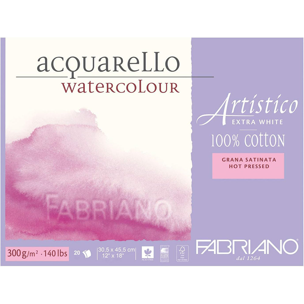 Fabriano Artistico Watercolour Paper Block, 300 gsm