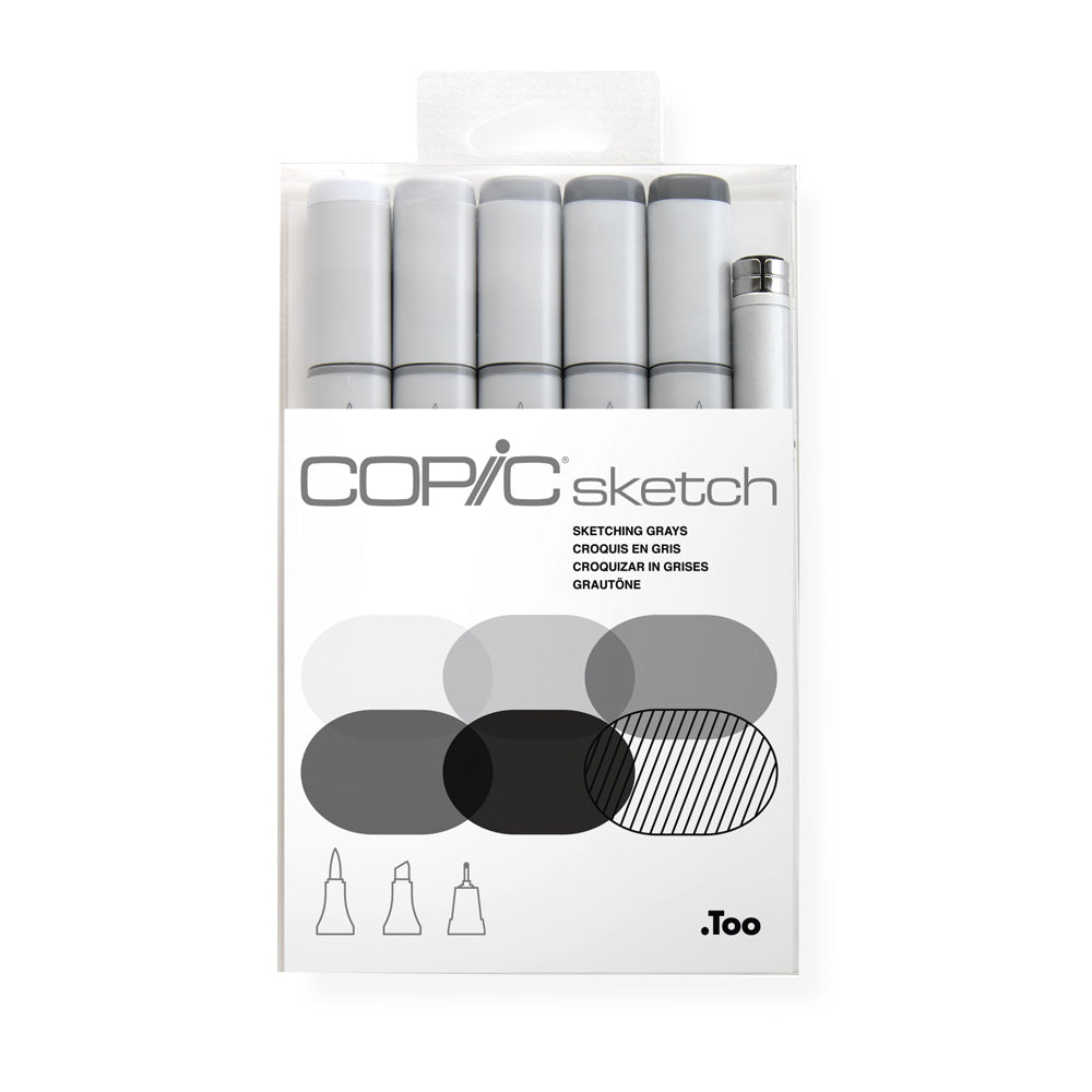 Copic Sketch Set Sketching Grays, 6 pcs.