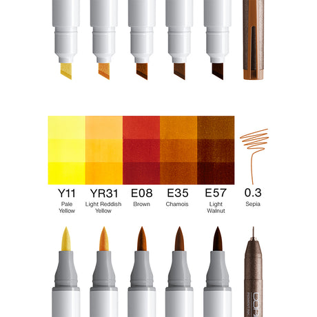 Copic Ciao Portrait Set Golden Grace, 6 pcs.