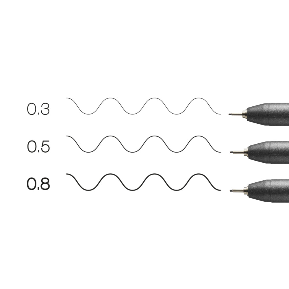 Copic Multiliner Medium Black Set, 3 pcs.