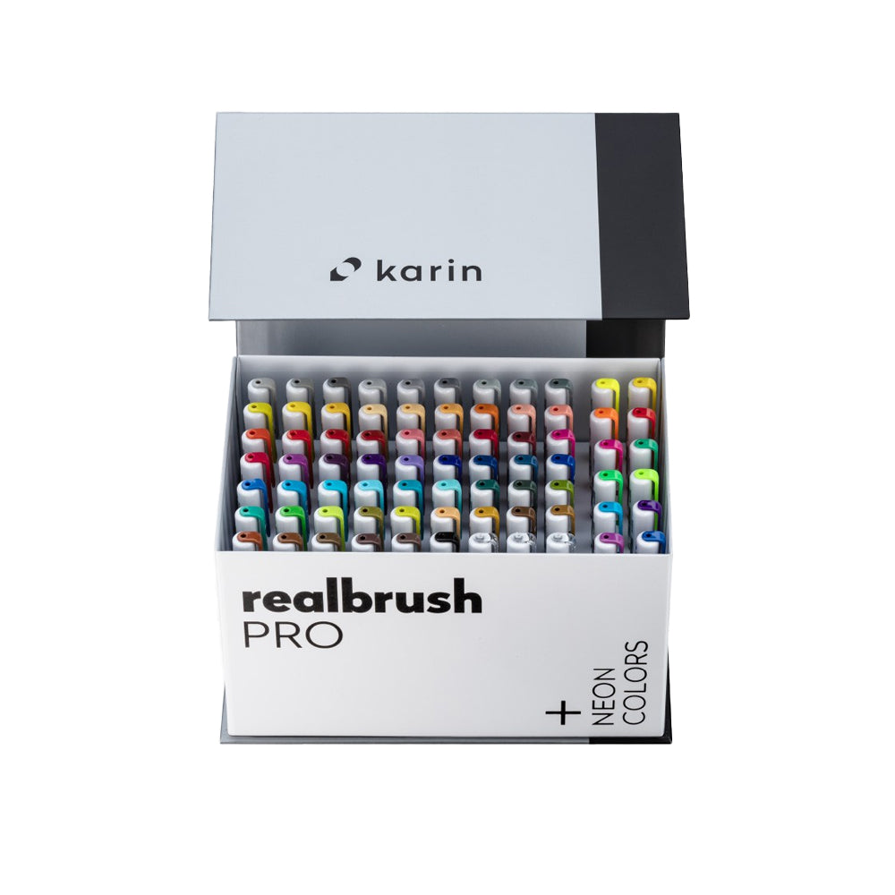 Karin Realbrush PRO | Mega Box PLUS Markers Set | 72 colors + 3