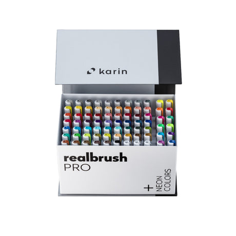 Karin Realbrush PRO | Mega Box PLUS Markers Set | 72 colors + 3 blenders
