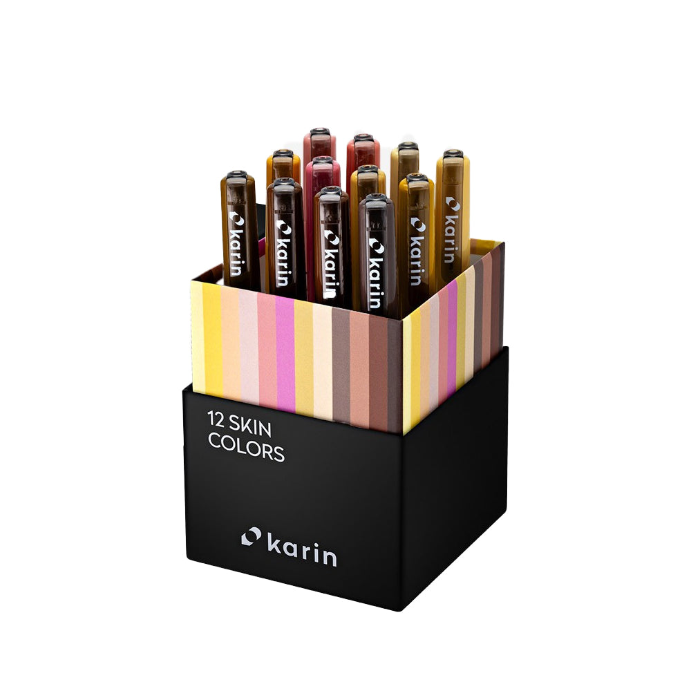 Karin Brushmarker PRO Markers Set | 12 Skin Colours