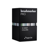 Karin Brushmarker PRO Markers Set | 12 Grey Colours