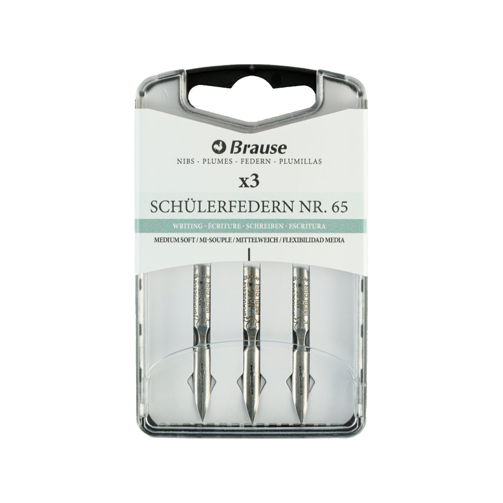 Brause Writing Nibs for Nib Holders, No. 65, 3 pcs.