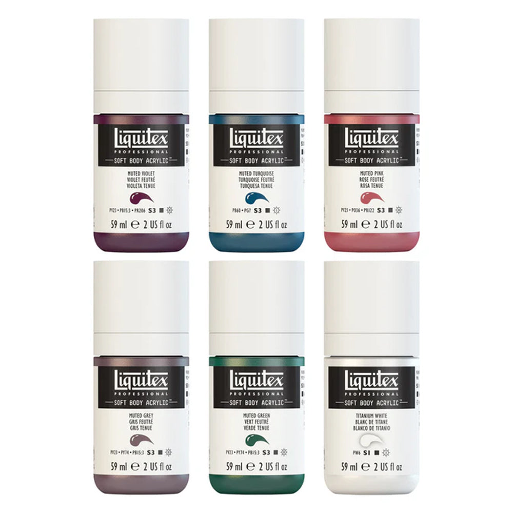 Liquitex Soft Body Acrylic Paint Set, 6x59 ml