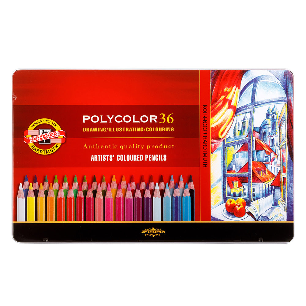 Koh-I-Noor Polycolor Coloured Pencils Set, 36 pcs.