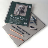 Strathmore Toned Gray 400 Series Paper Wire Bound Pad, 118 gsm